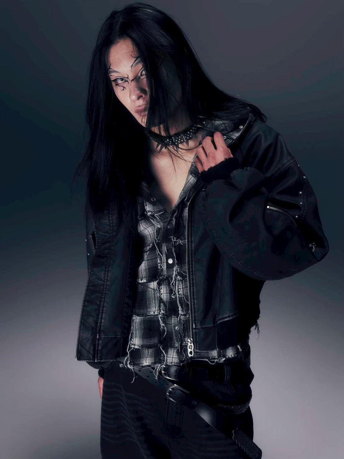 【DIG YOUR OWN GRAVE】TARNISH MA-1 /【ディグユアオウングレイブ】クロップスタッズエムエーワン