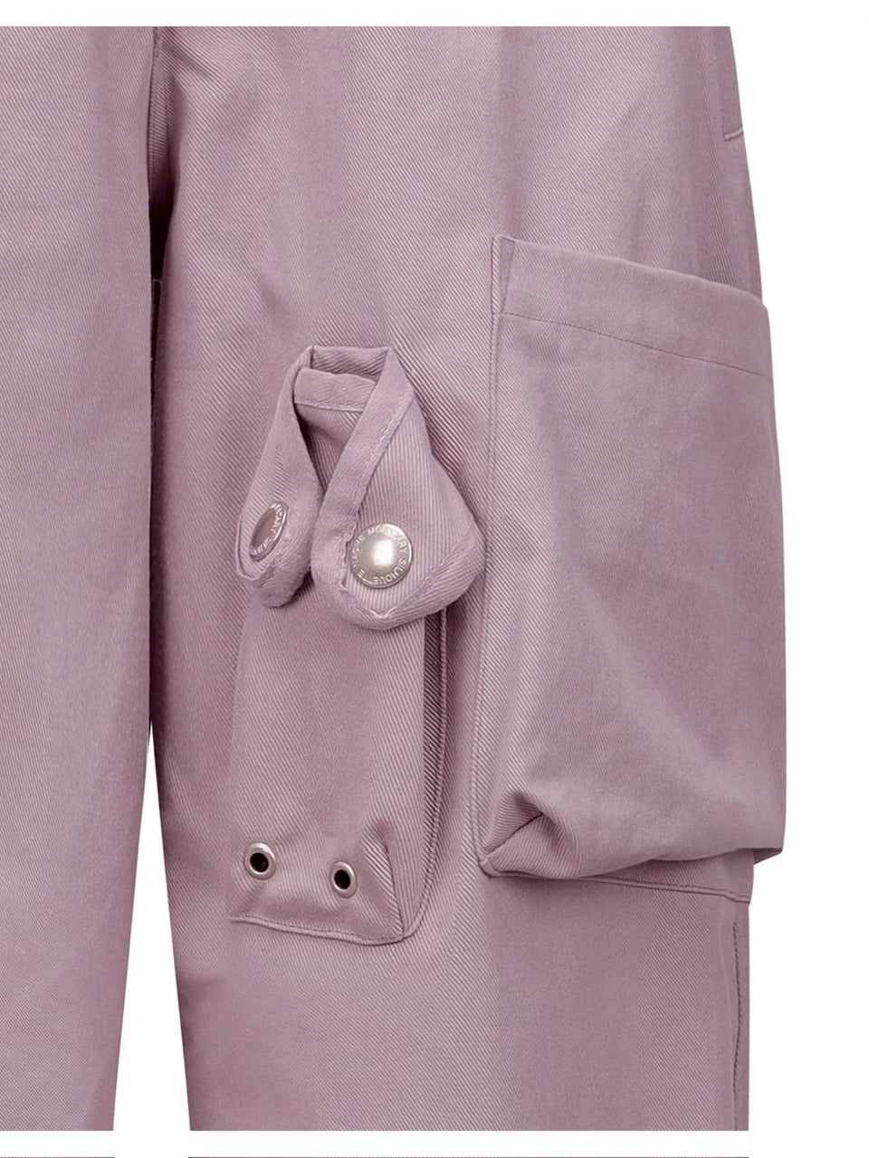 【NACHE】STRAP WIDE CARGO PANTS (UNISEX)