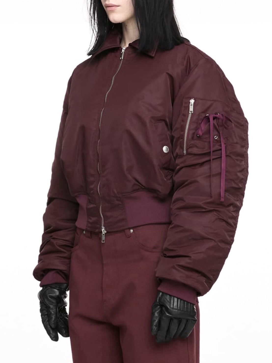 【NACHE】CROPPED BOMBER JACKET (UNISEX)