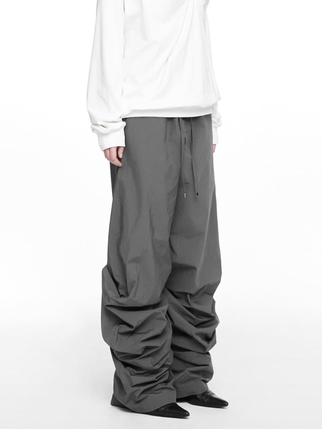 【NACHE】PINTUCK NYLON PANTS (UNISEX)