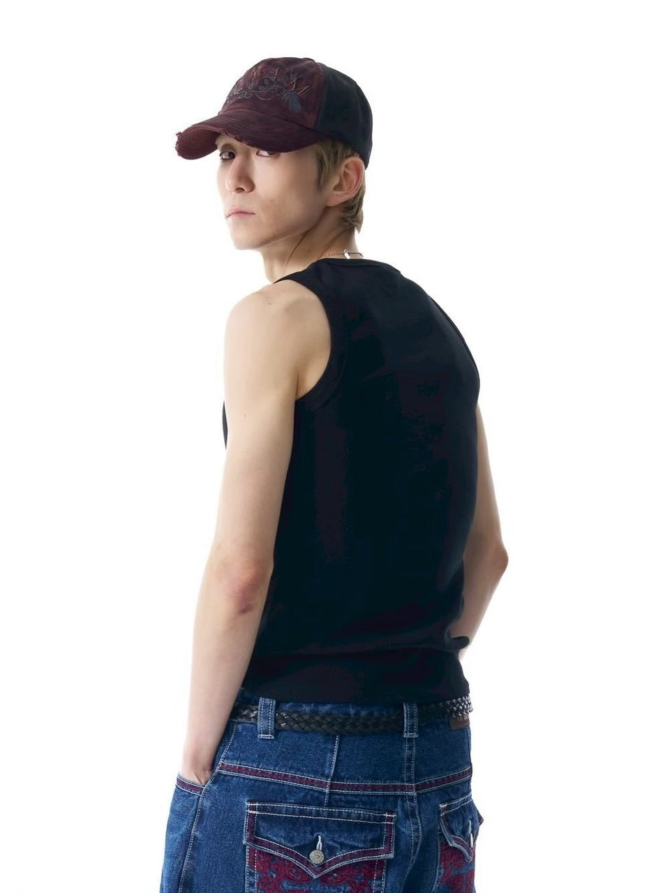 【AAKAM】VTG Washed Damage Ball Cap