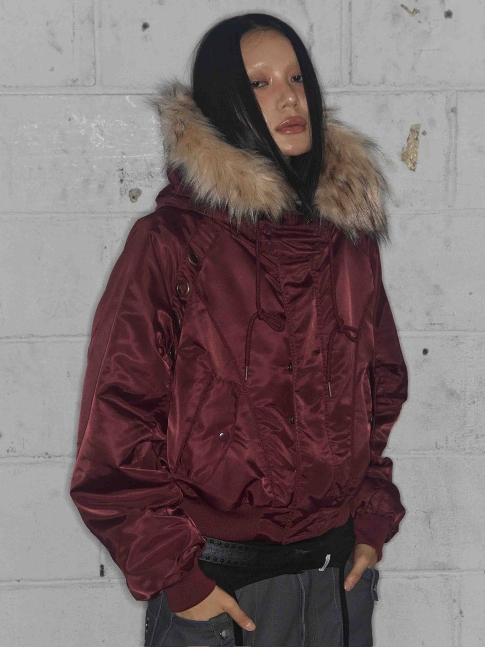 【FANCY CLUB】EYELET FUR MA-1 / 【ファンシークラブ】アイレットファーＭＡ-1
