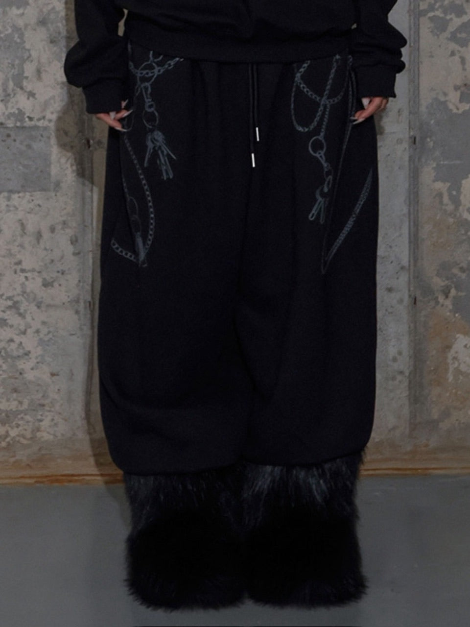 【FANCY CLUB】KEYCHAIN EYELET SWEATPANTS / 【ファンシークラブ】キーチェーンアイレットスウェットパンツ