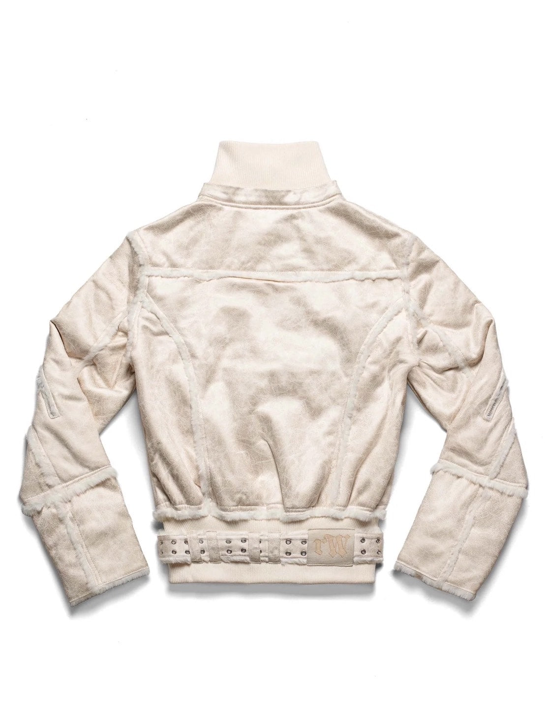 【RACER WORLDWIDE】Sheep Skin Jacket / 【レーサーワールドワイド】ベルテッドジップファージャケット