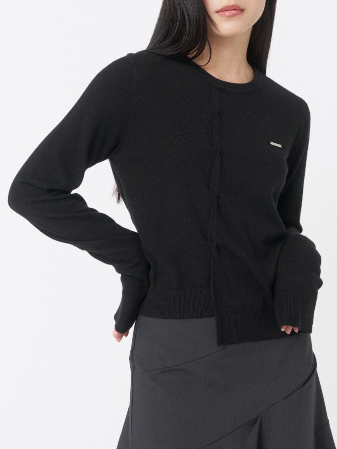 【Miseki seoul】Origami pleats knit top