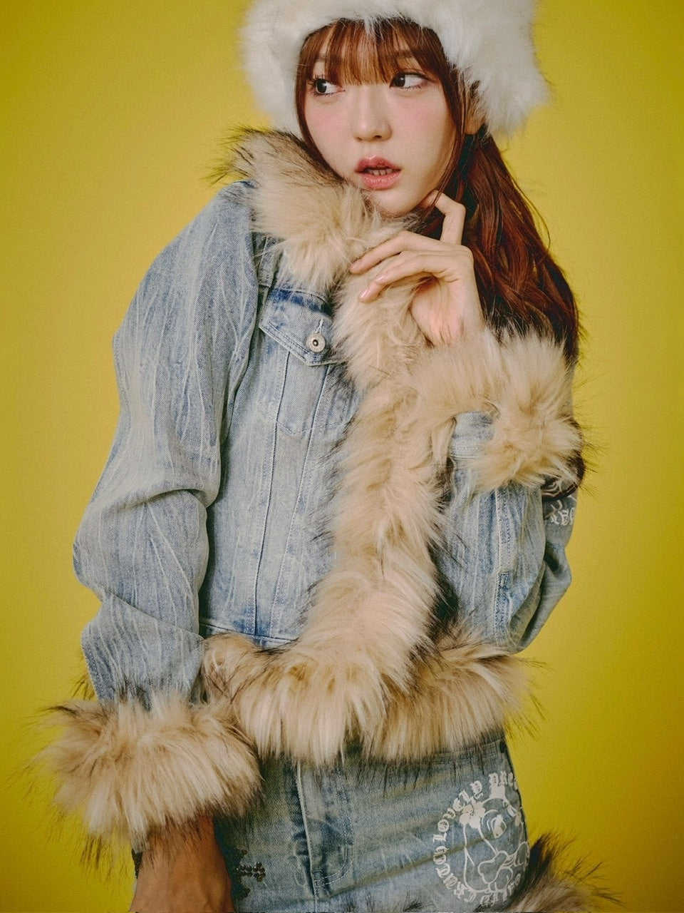 【GALFY】ぎゃるちゃんファーデニムJKT