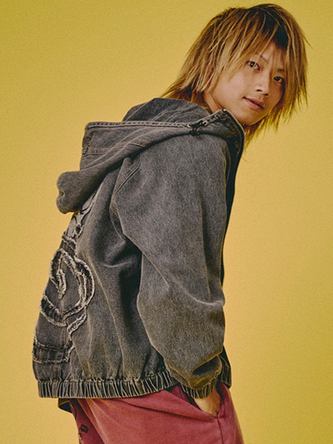 【GALFY】ぐるグニャデニムパーカー