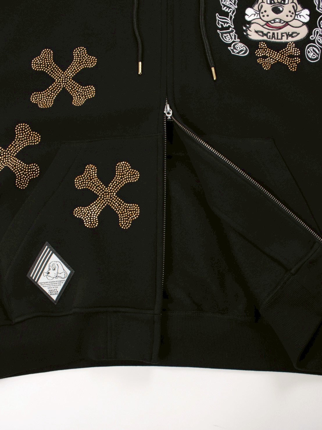 【GALFY】ピカピカ骨骨パーカー