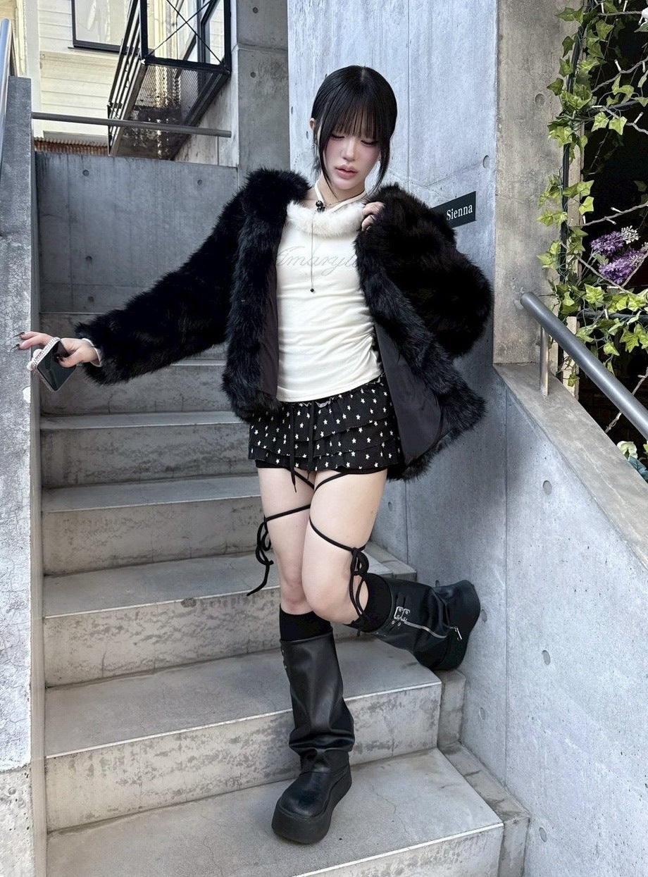 受注制【nmtc +】star frill skirt pants / 【エヌエムティーシープラス】スターフリルスカートパンツ (3color)