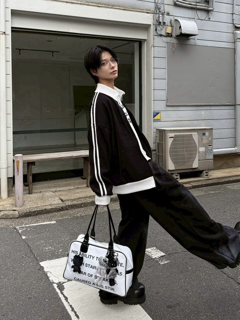 受注制【LUV CODE】raschel knit track jacket (2color)