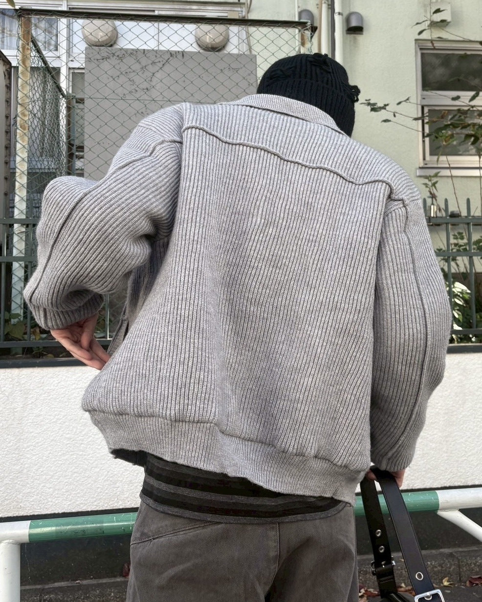 受注制【nmtc +】wool padding knit blouson / 【エヌエムティーシープラス】ウールパディングニットブルゾン (3color)