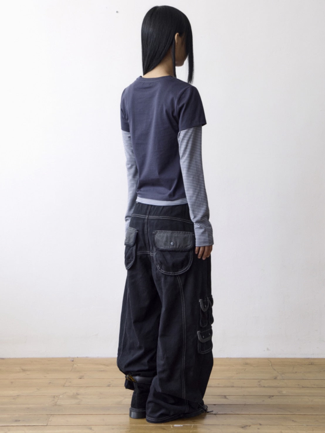 【THECOLDESTMOMENT】TCM stripe layered long sleeve