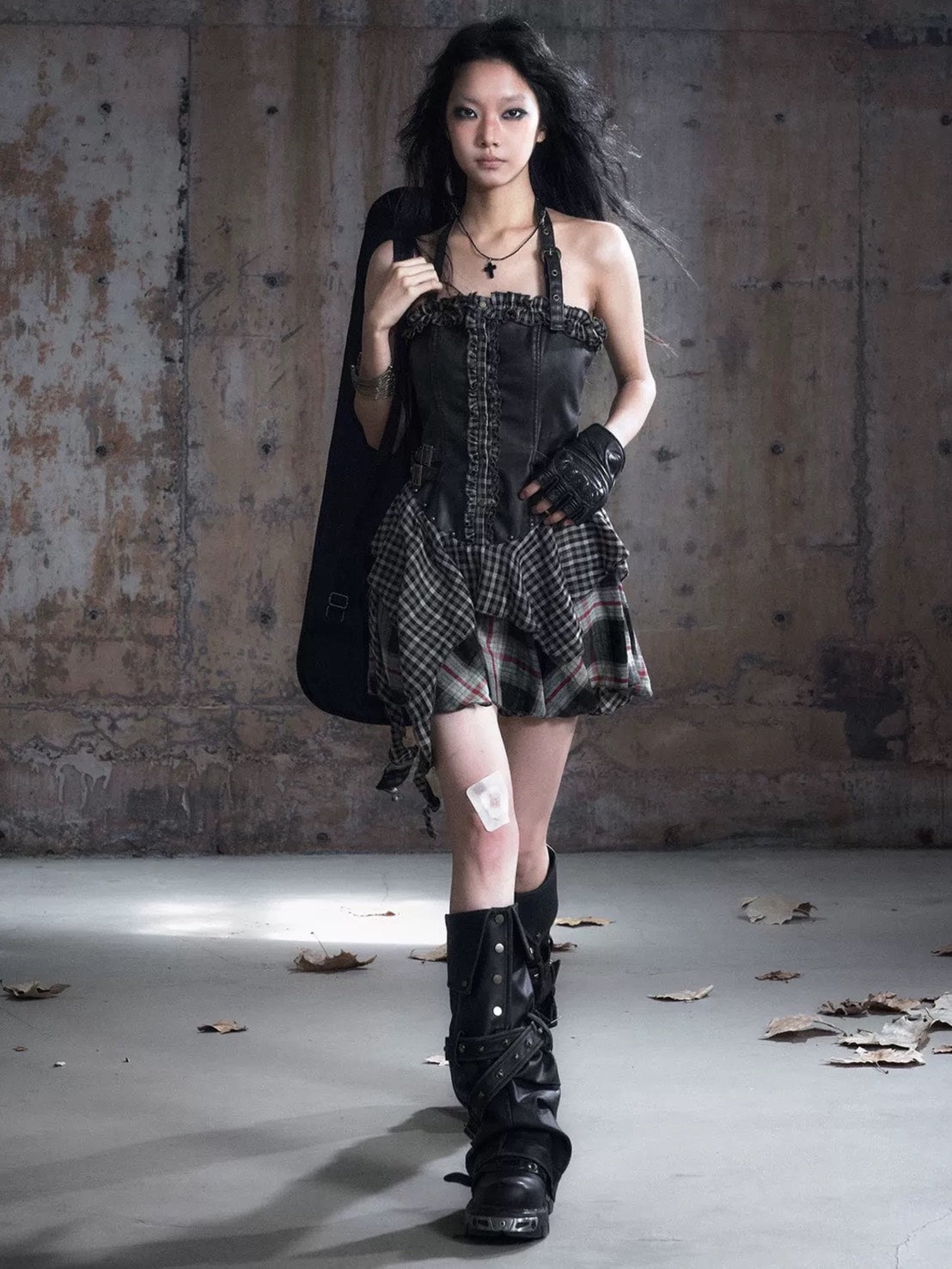 【Cest Nous】Belted Halter Dress / 【セヌー】ベルトホルターフリルワンピース