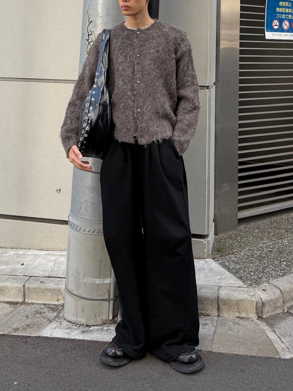 東京店WEB限定受注制【Chikashitsu +】shaggy knit cardigan / 【チカシツプラス】シャギーニットカーディガン (2color)