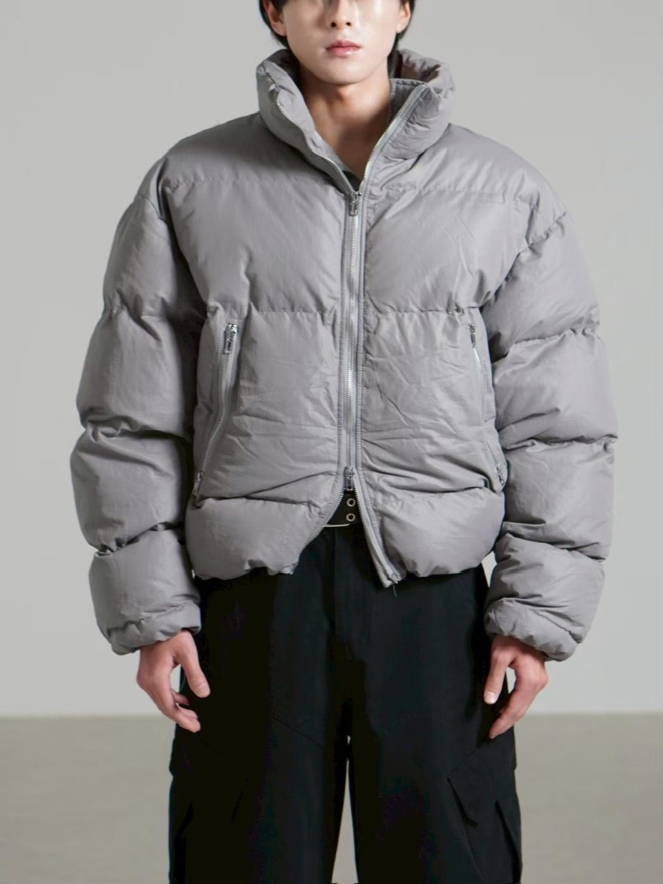 受注制【Chikashitsu +】cropped puffer jacket / 【チカシツプラス】クロップドパファージャケット (3color)