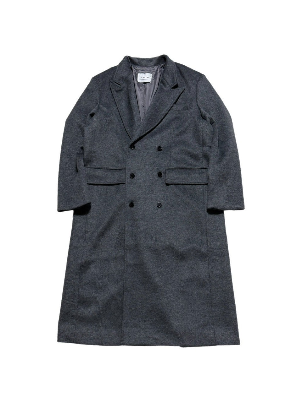 受注制【Chikashitsu +】overfit cashmere blend double long coat / 【チカシツプラス】オーバーフィットカシミヤブレンドダブルロングコート (3color)