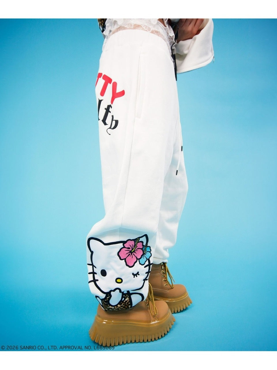 【GALFY×KITTY】仲子スウェパン / 【ガルフィー×キティー】キティスウェットパンツ
