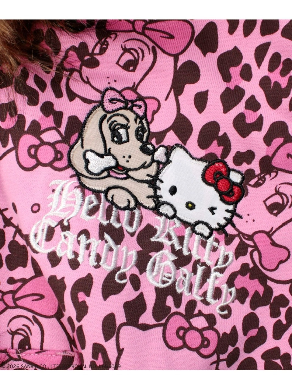 【GALFY×KITTY】鬼ギャルパーカー / 【ガルフィー×キティー】総柄猫耳ファー付きジップアップパーカー