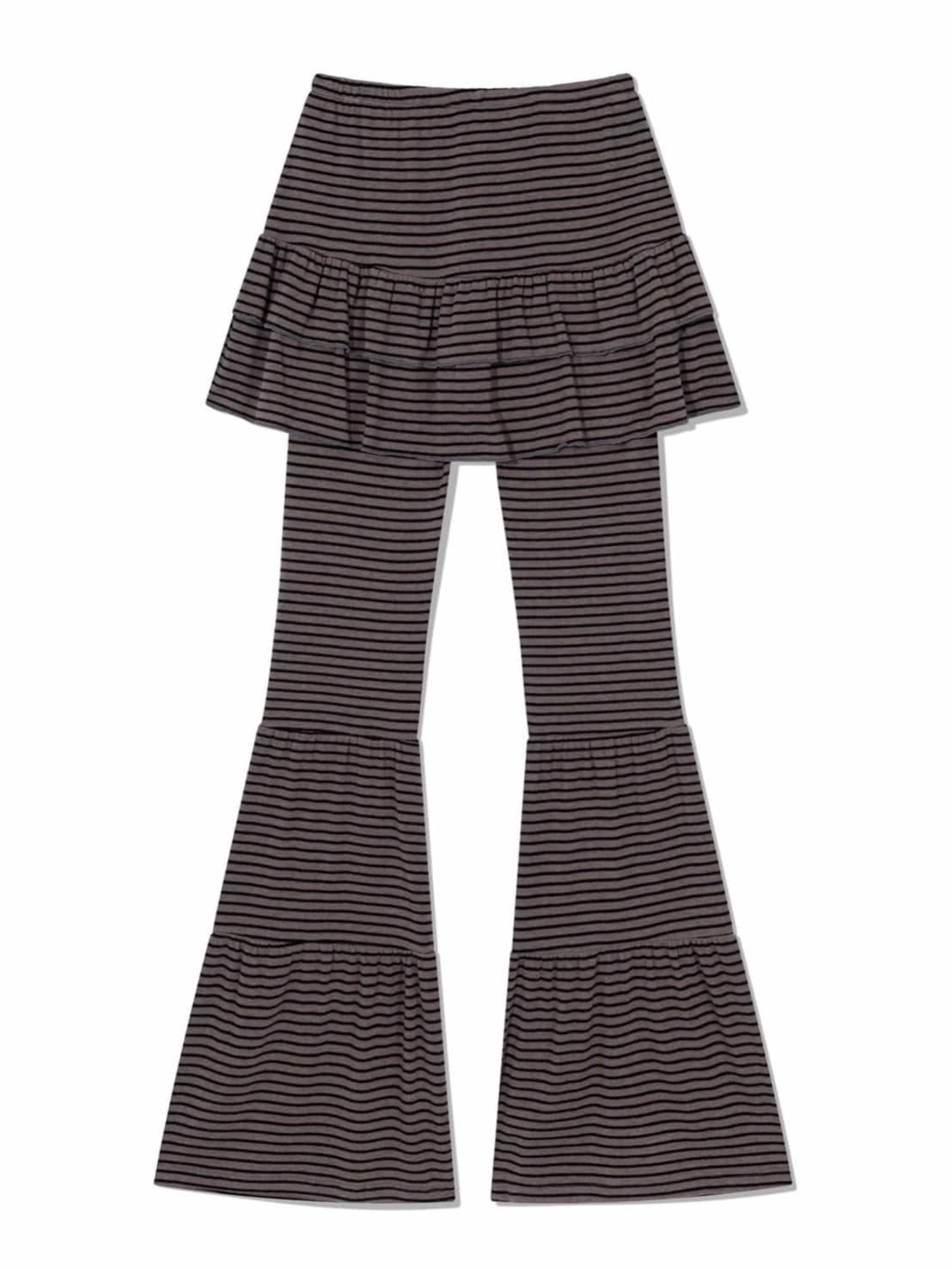 12/21 20:00 発売【Uglyshadow】CANCAN STRIPE SKIRT PANTS
