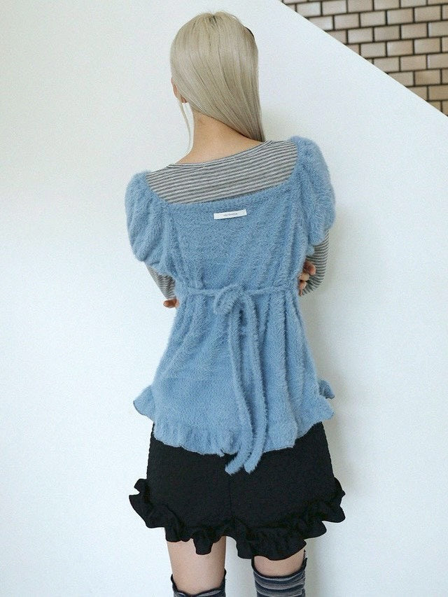 12/21 20:00 発売【Uglyshadow】THIN STRIPED T-SHIRT