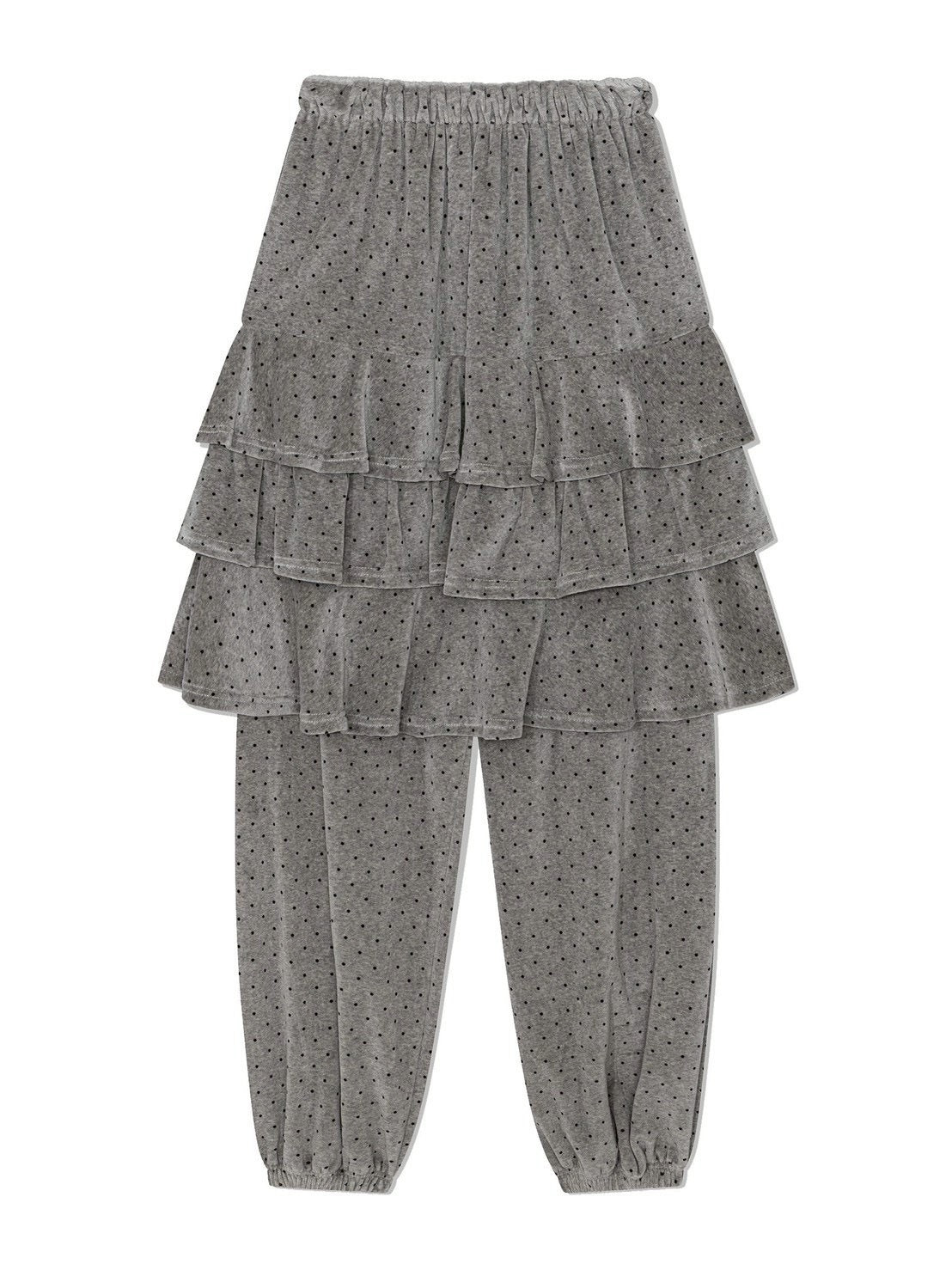 12/21 20:00 発売【Uglyshadow】DOT VELVET CANCAN MIDI SKIRT PANTS