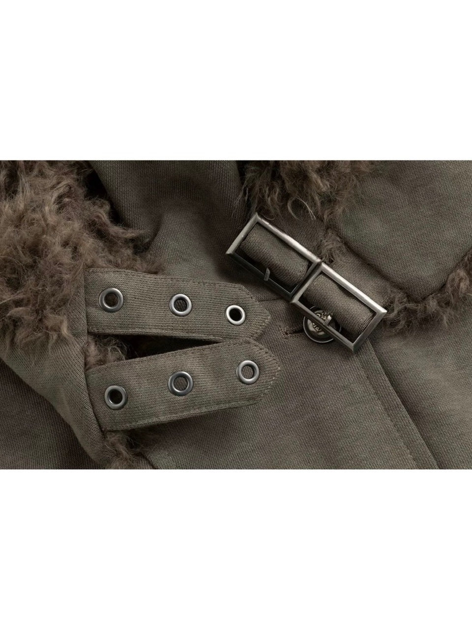 【Cest Nous】Fur-hooded button jacket / 【セヌー】ファーフードボタンジャケット