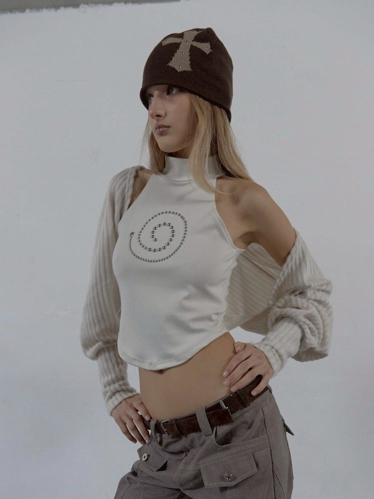 【SETUP‐EXE】CROSS STUDDED BEANIE / 【セットアップエグゼ】クロススタッズビーニー
