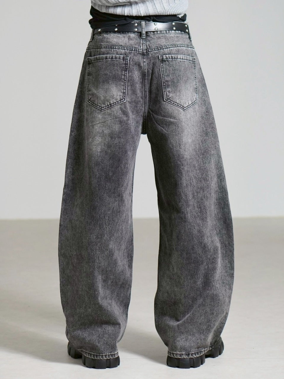 受注制【Chikashitsu +】brush wide leg denim pants / 【チカシツプラス】ブラッシュワイドデニムパンツ (3color)