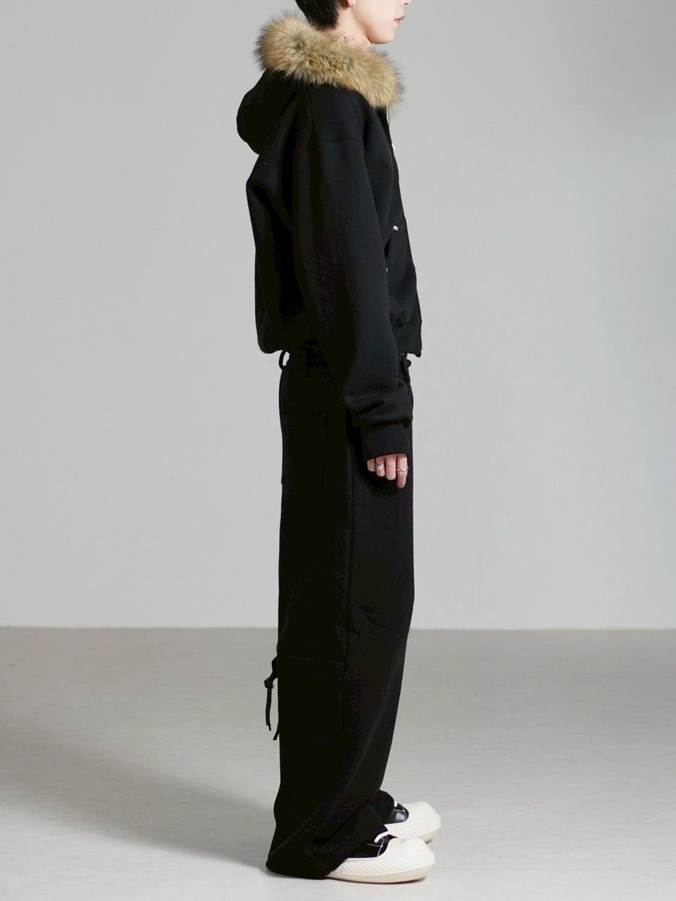 受注制【Chikashitsu +】layered heavy sweat pants (2color