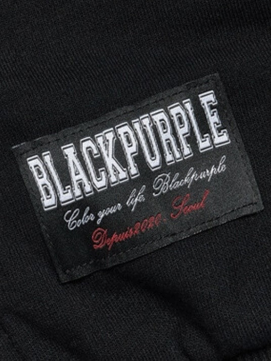【BLACK PURPLE】Shadow Loop Zip-Up Hoodie