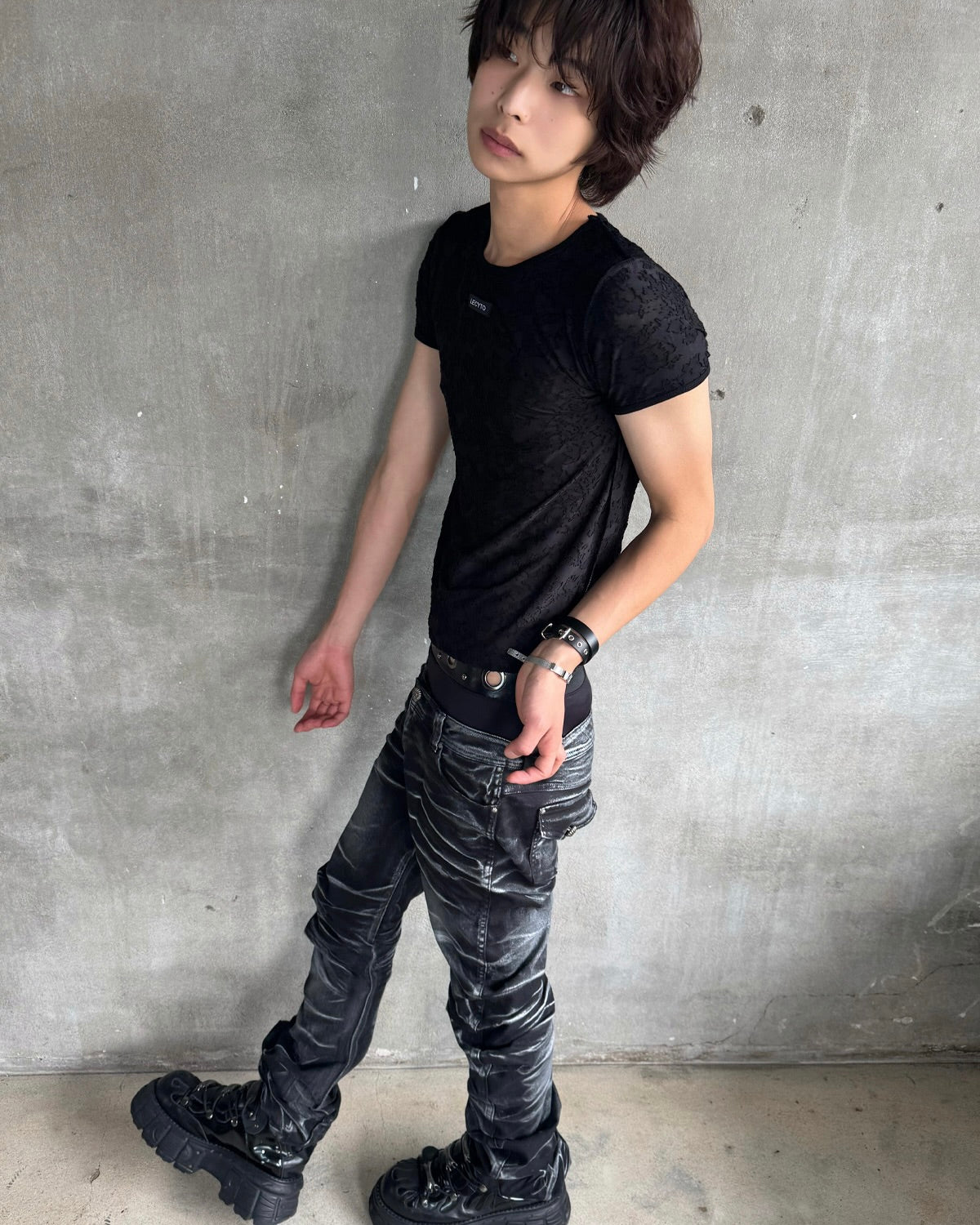 【LECYTO】Damask Lace T-Shirt
