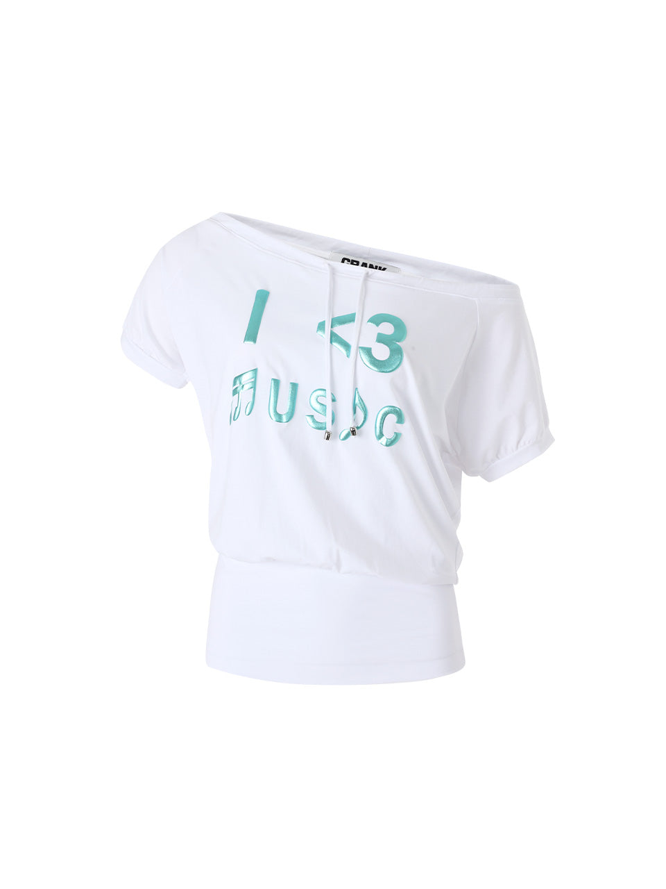 【CRANK】I LOVE MUSIC OFF-SHOULDER TOP