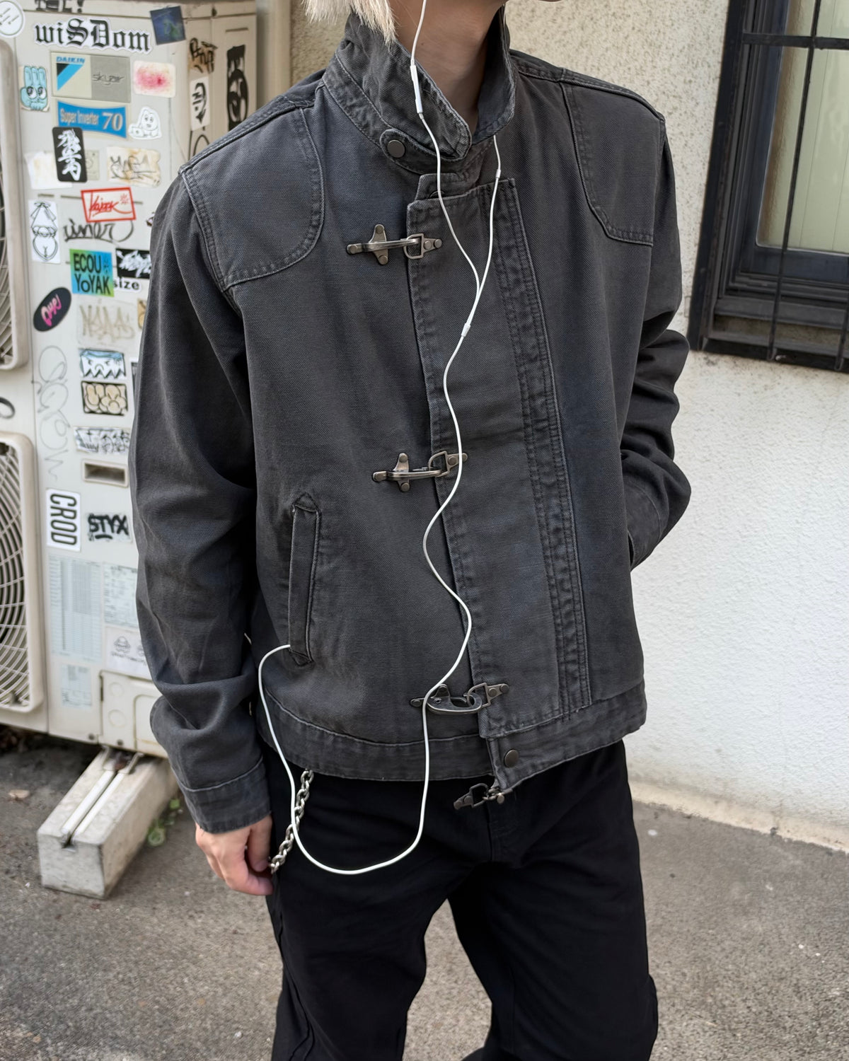 大阪店WEB限定受注制【Chikashitsu +】design hook cropped jacket (3color)