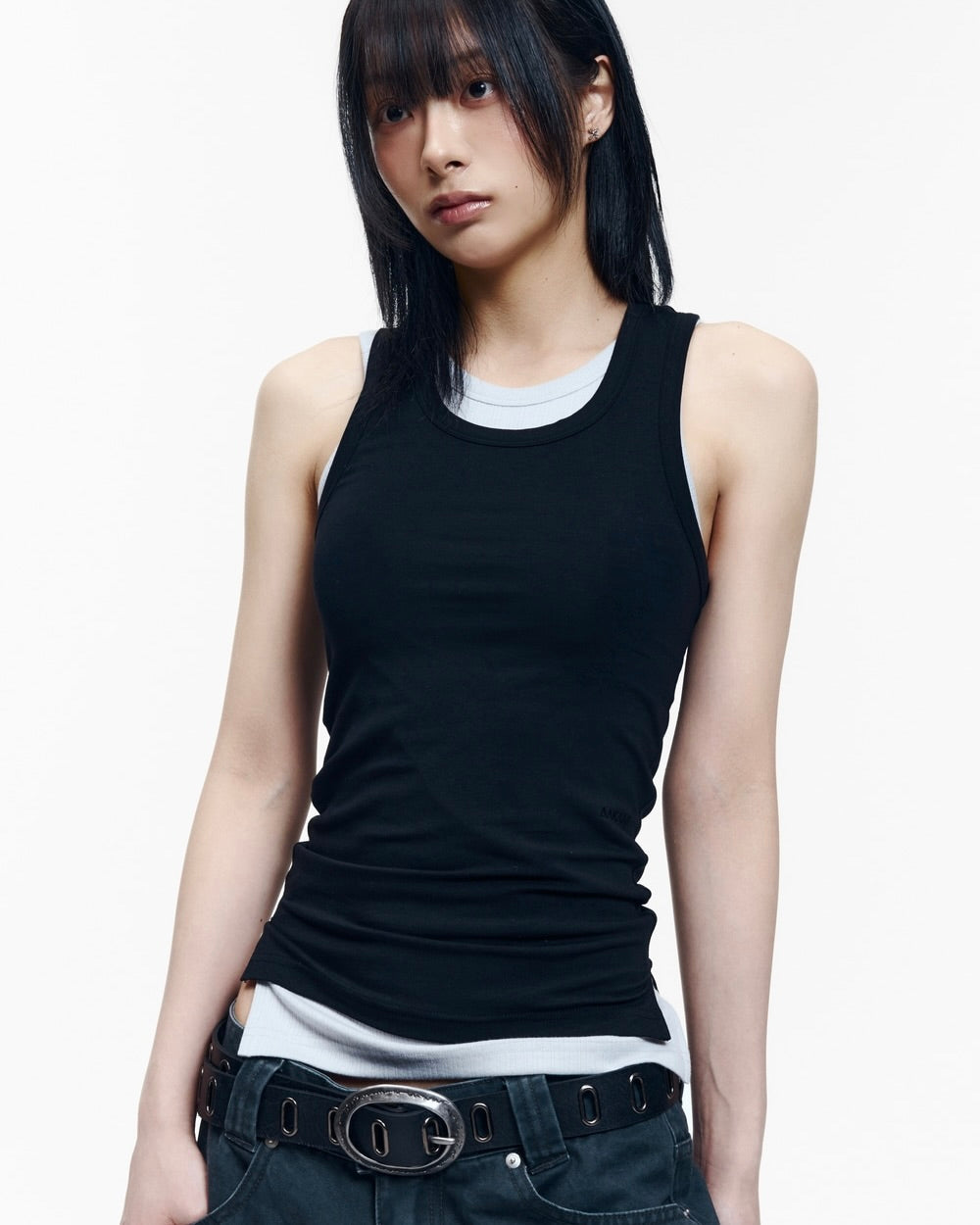 【AAKAM】2-Piece Layered Sleeveless