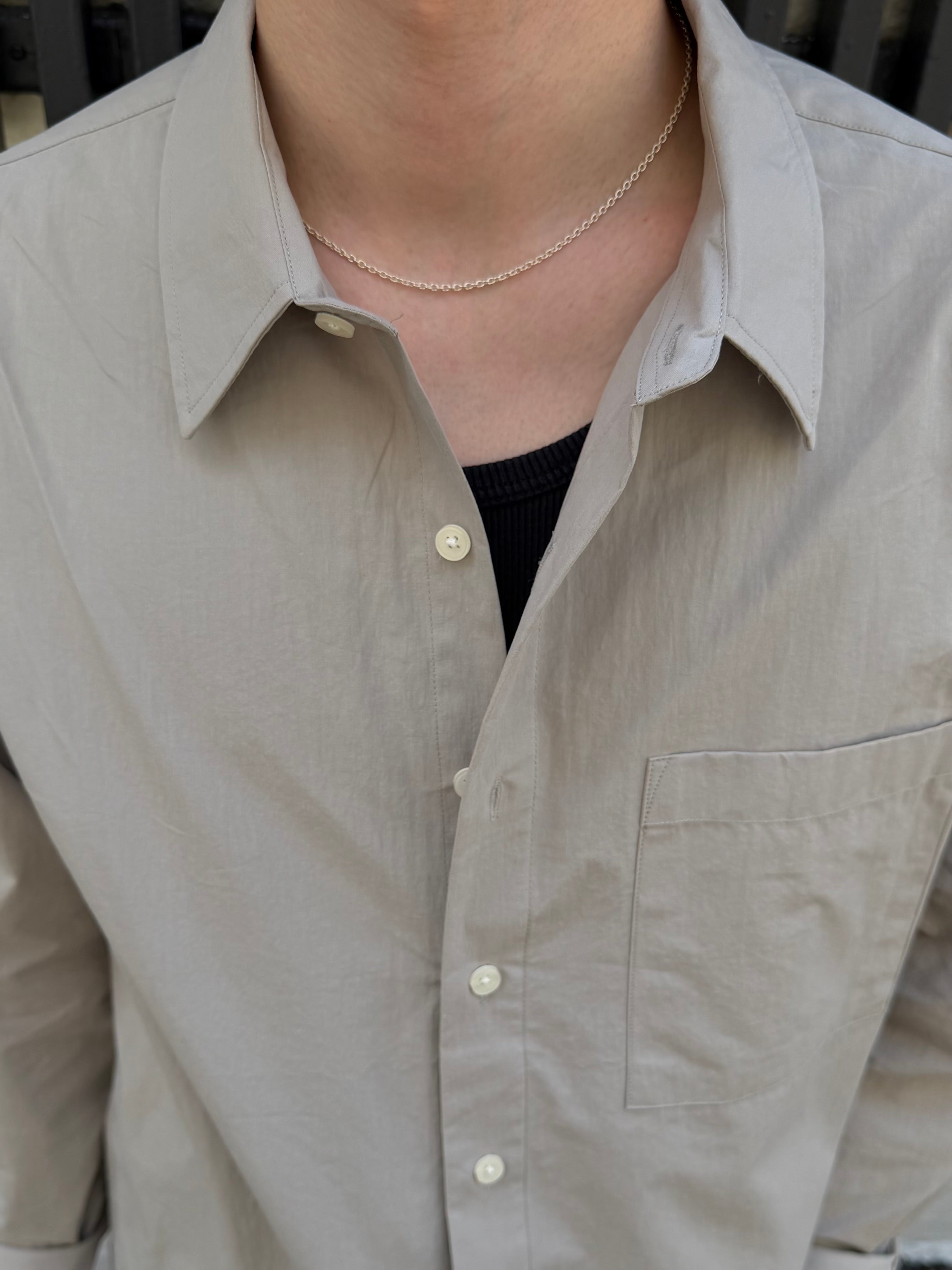 東京店WEB限定受注制【Chikashitsu +】soft touch cropped shirt (3color)