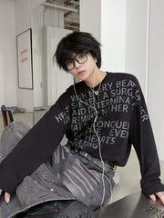 受注制【LUV CODE】lettering long sleeve tee (3color)