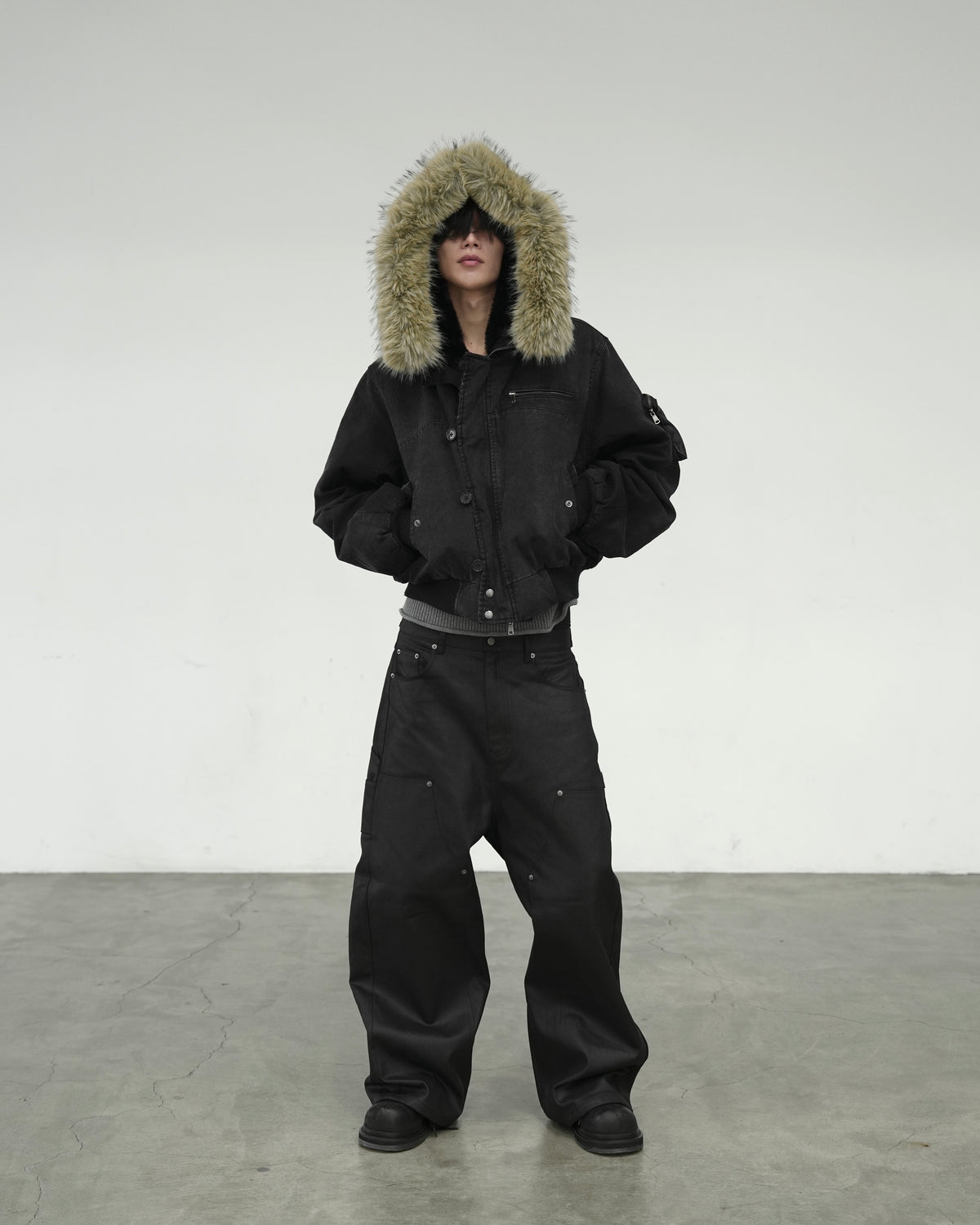 【CHIKASHITSU PLUS HIGH】Carbon coated double knee pants
