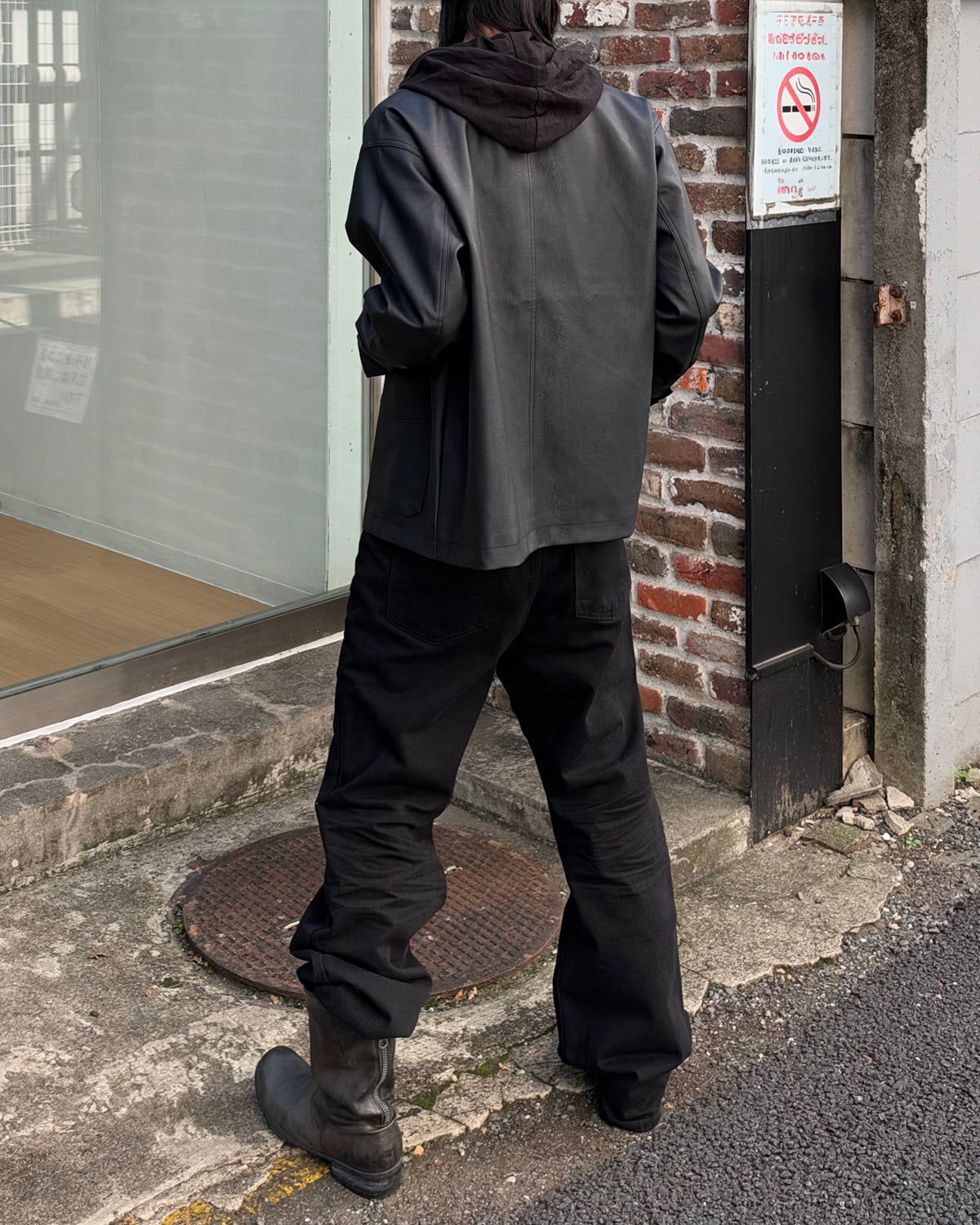 受注制【youll】faux leather work jacket