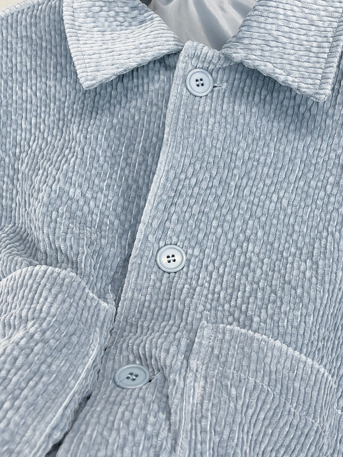 受注制【Chikashitsu +】set up design corduroy cropped jacket (3color)