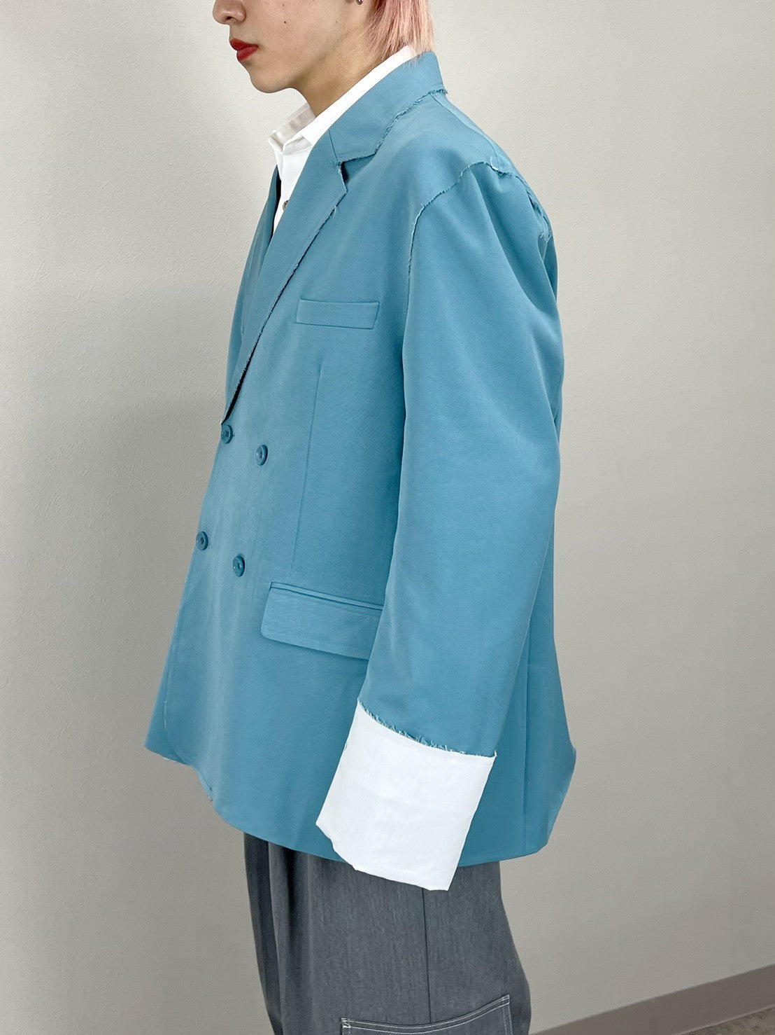 受注制【Chikashitsu +】bi-color double jacket (2color)