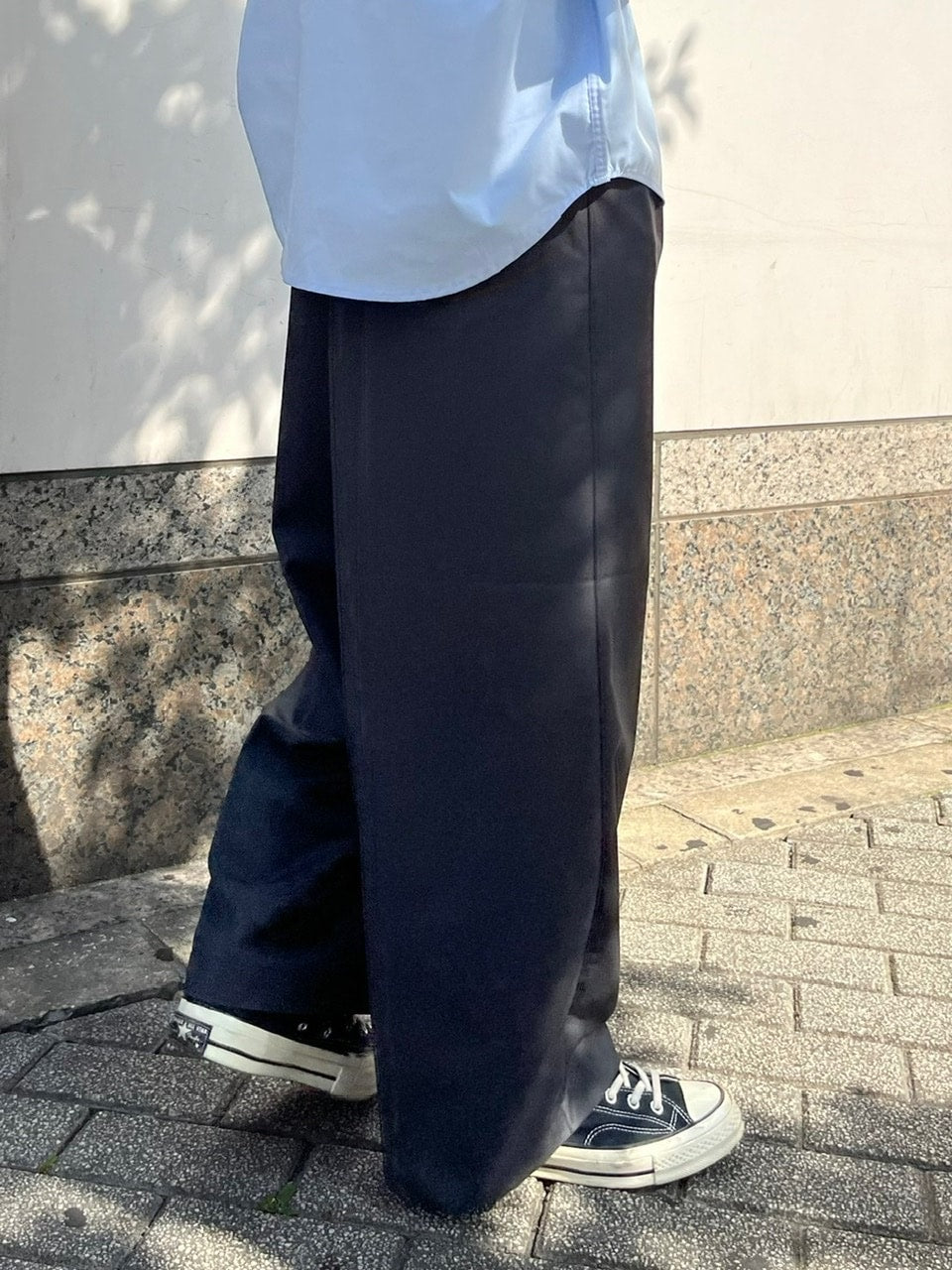 受注制【Chikashitsu +】wide tuck slacks (3color)