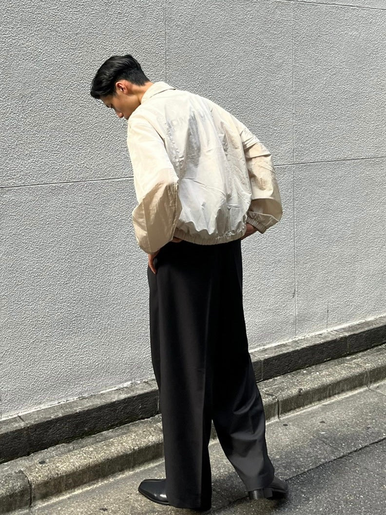 受注制【Chikashitsu +】shoulder slit design blouson (3color)