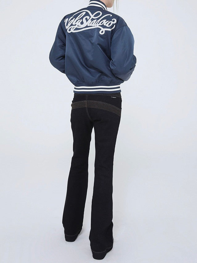 【Ugly shadow】BASEBALL JUMPER / 【アグリーシャドウ】ベースボールロゴプリント長袖ジャンパー