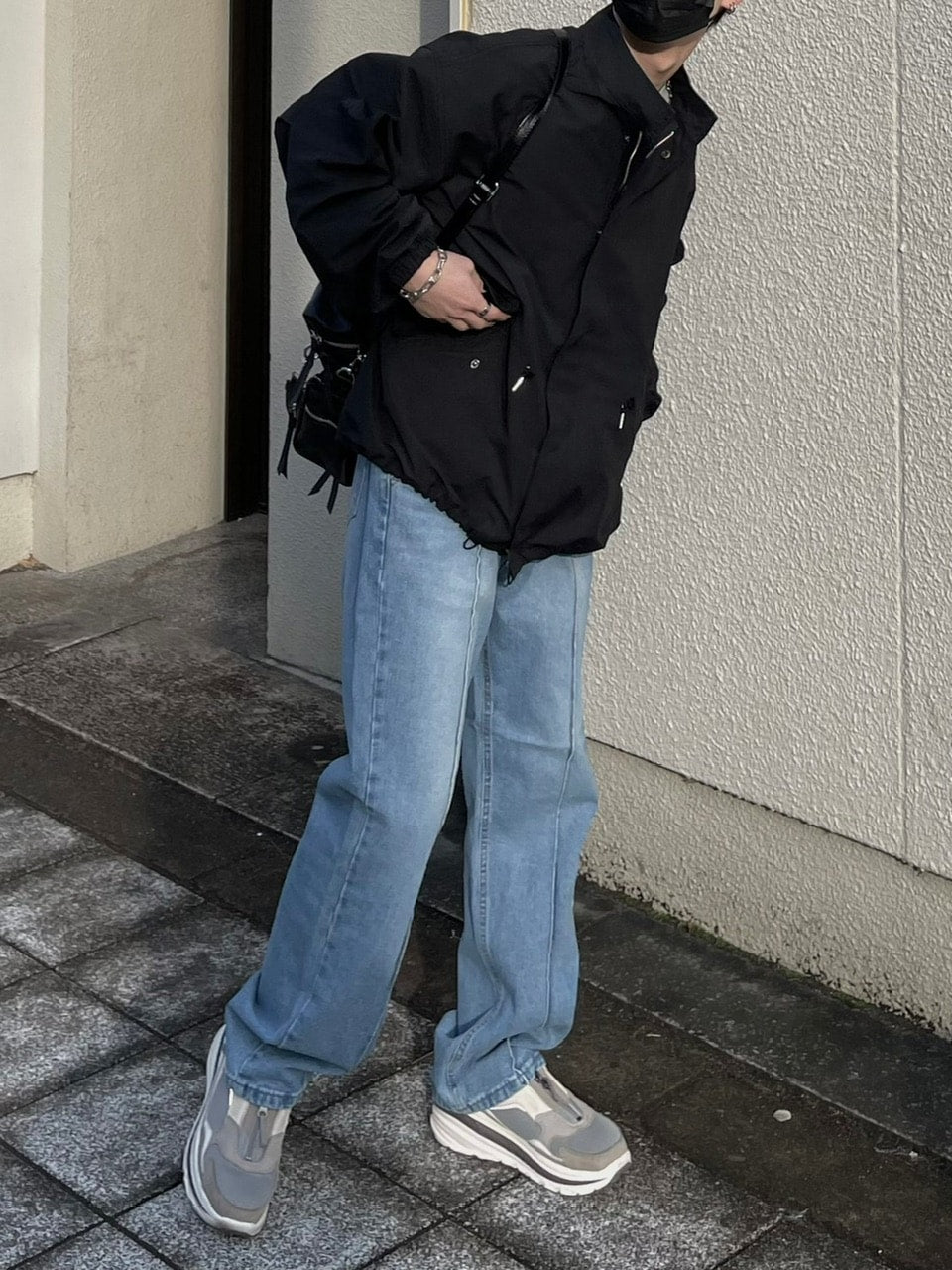 受注制【Chikashitsu +】center press denim pants 2