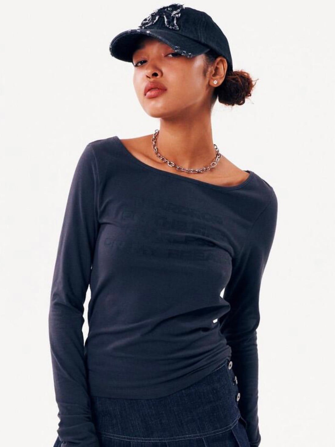 【runningHIGH】LETTERING SLIM L/S TEE / 【ランニングハイ】レタリングスリム長袖Ｔシャツ