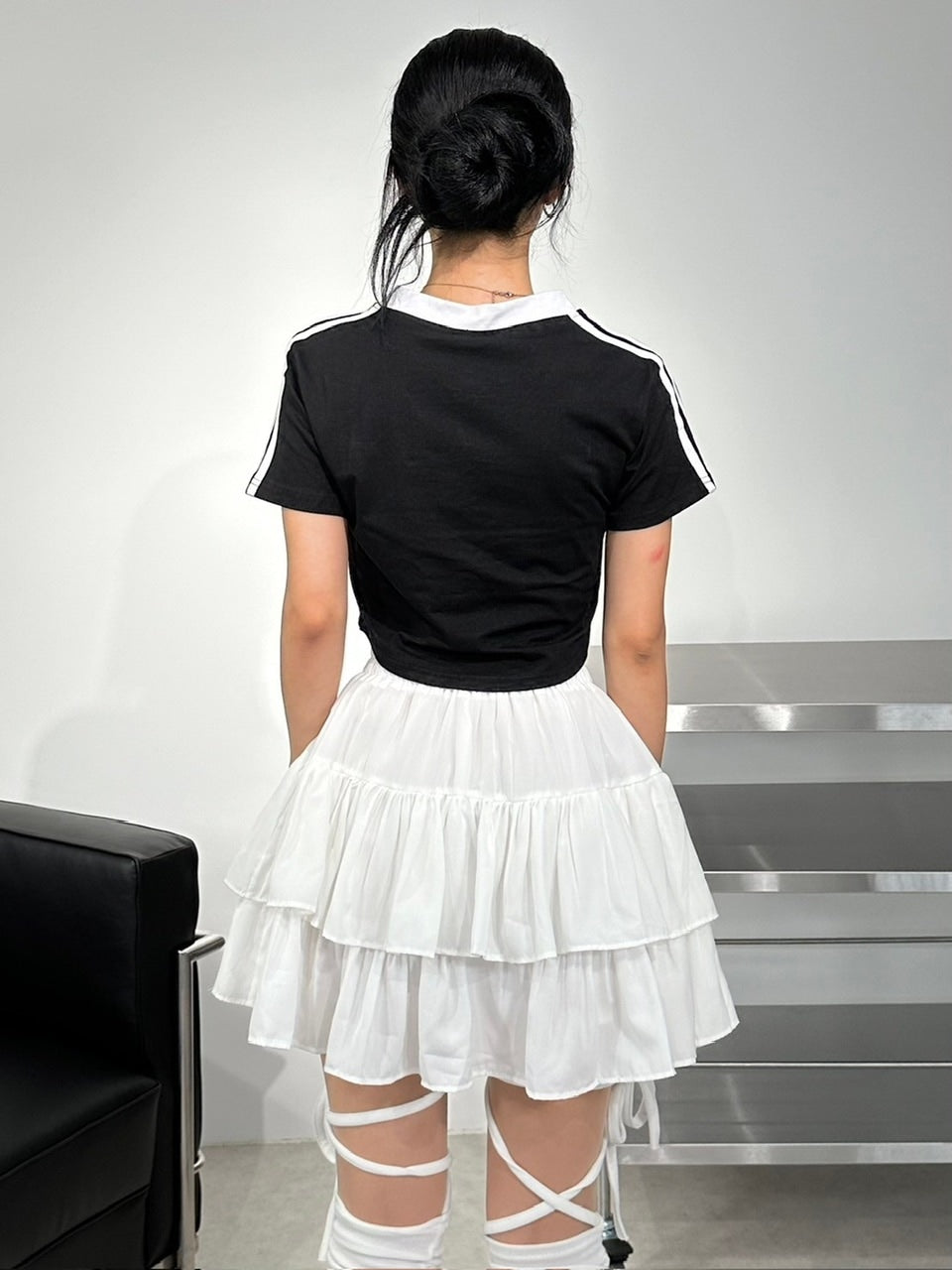 【Never mind the XU】frill skirt (2color)