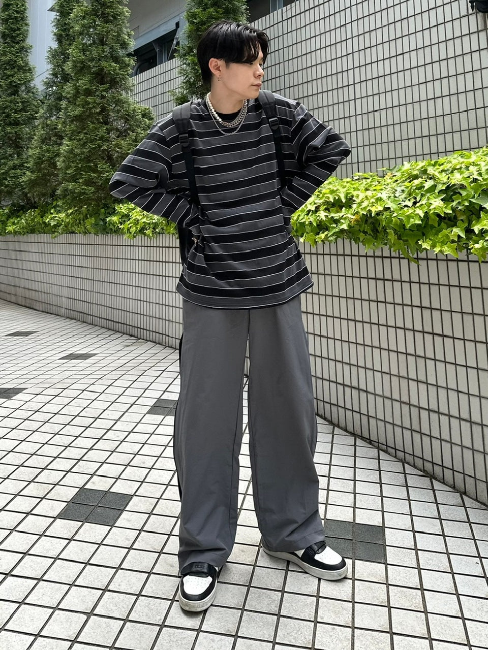 受注制【Chikashitsu +】border long sleeve (2color)