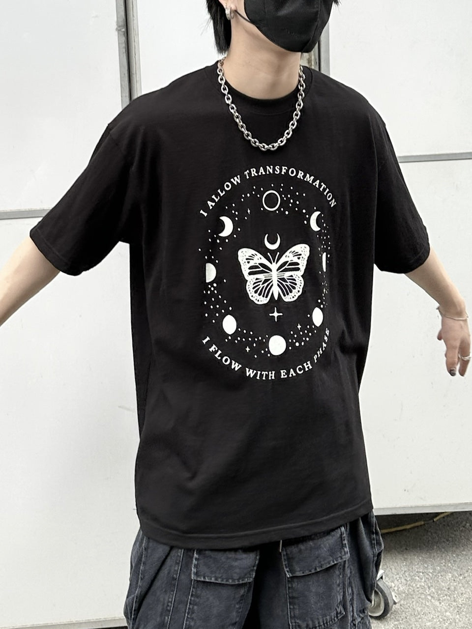 受注制【Chikashitsu +】oversized graphic t-shirt 2 (2color)