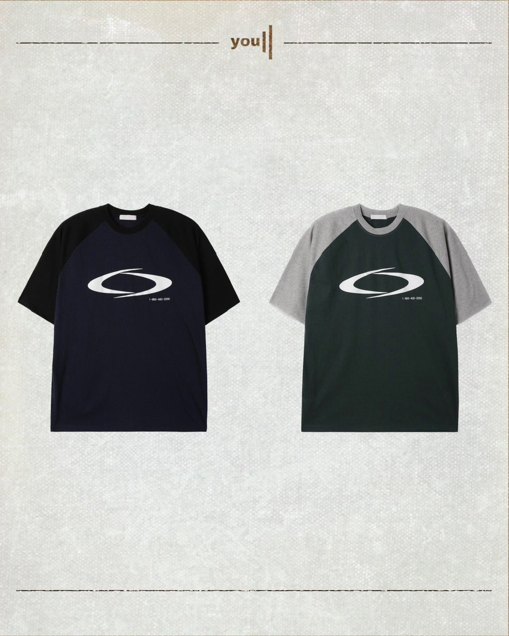 【youll】storm raglan sleeve tee (2color)