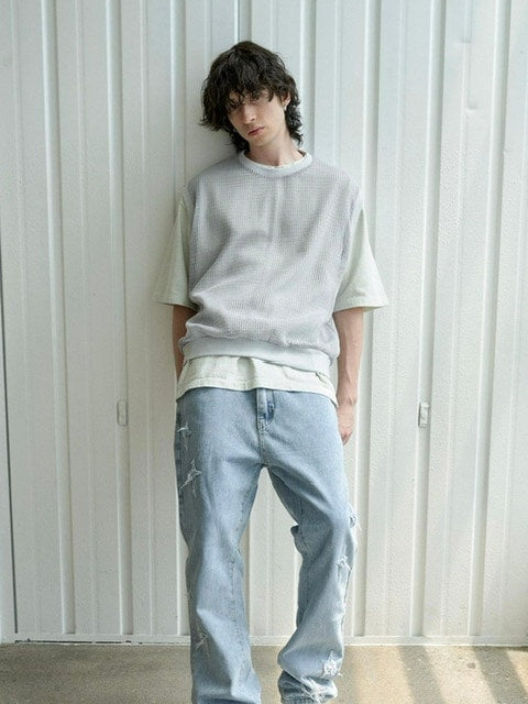 【RE:ON STUDIO】LAYERED MESH VEST